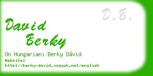 david berky business card