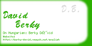 david berky business card